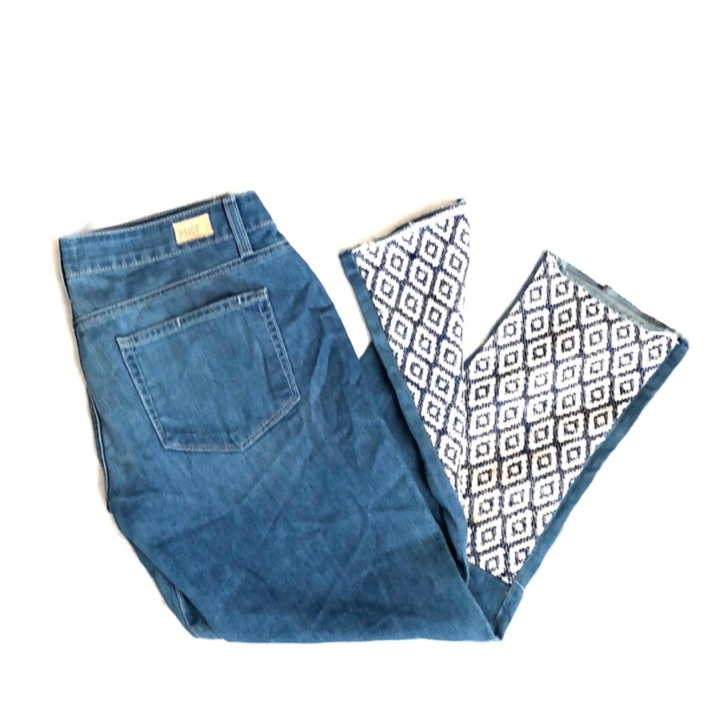 PAIGE Cropped Jeans with Lace Detail
